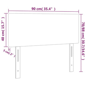 Creme Kopfteil 90 cm Stoff