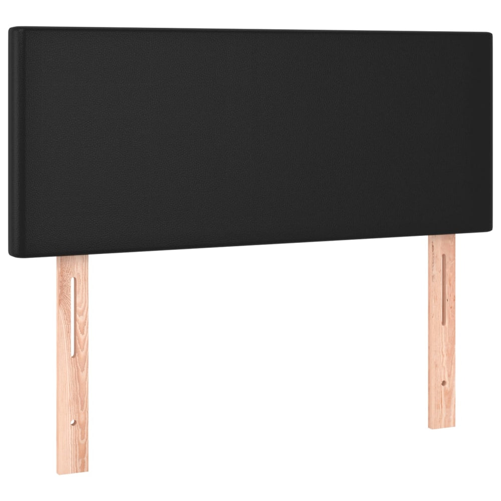 Schwarzes Kopfteil 90 cm Kunstleder