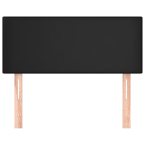 Schwarzes Kopfteil 90 cm Kunstleder
