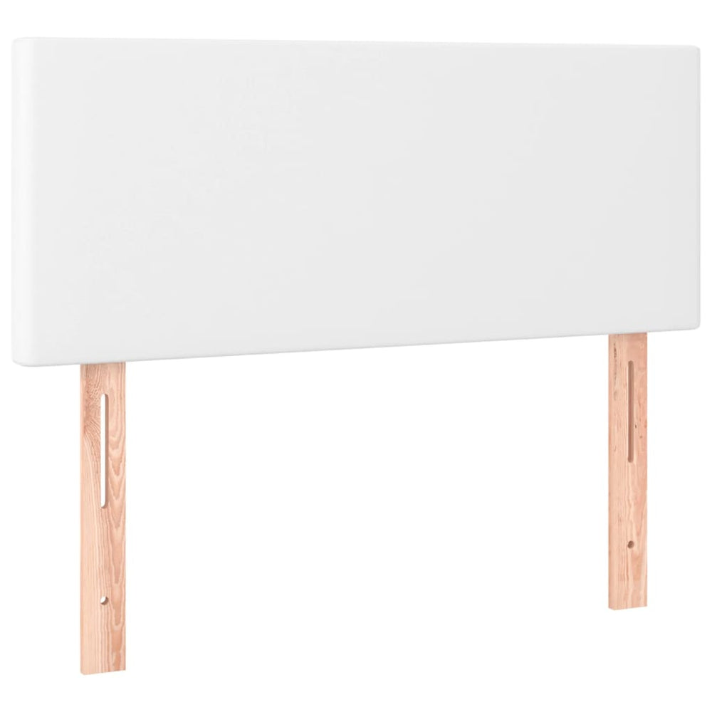 Weißes Kunstleder Kopfteil 90 cm