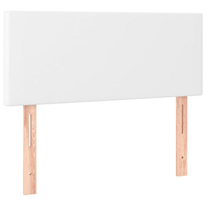 Weißes Kunstleder Kopfteil 90 cm