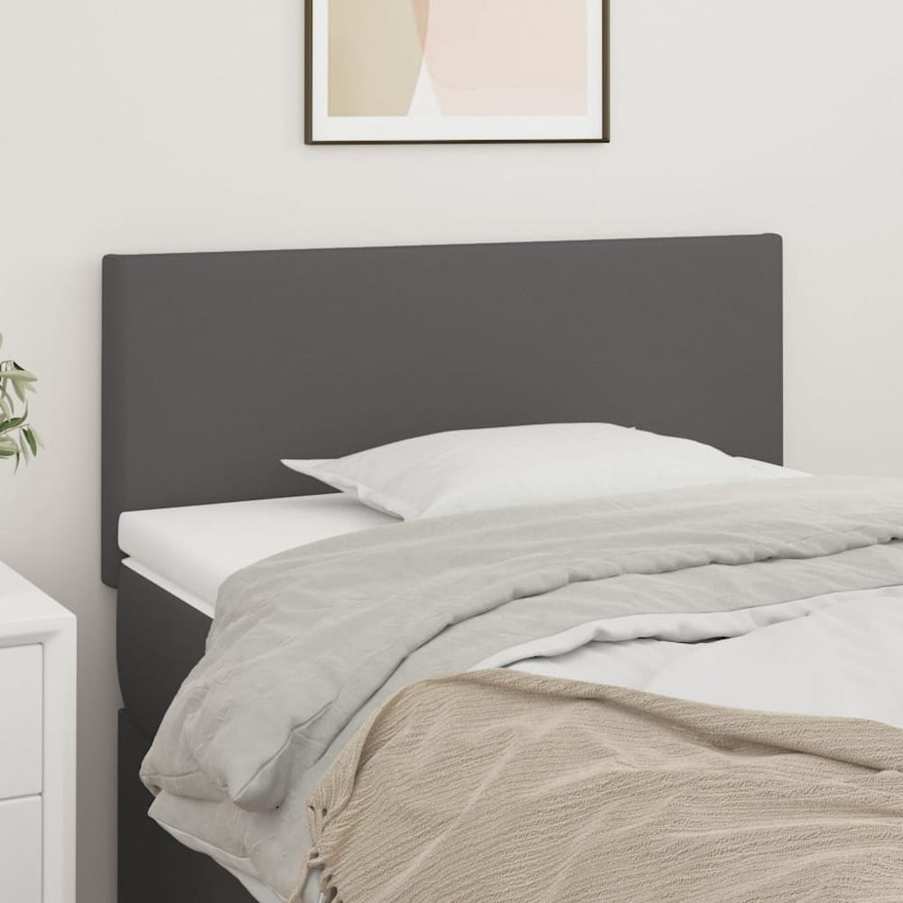 Graues Kopfteil 90 cm Kunstleder