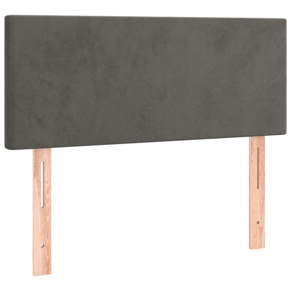 Dunkelgraues Samt Kopfteil 90 cm