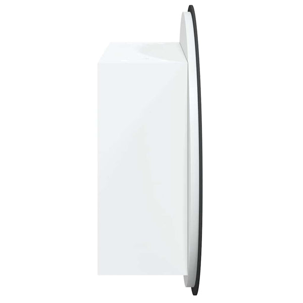 Badezimmerschrank mit Spiegel & LED, Weiß 40x40 cm