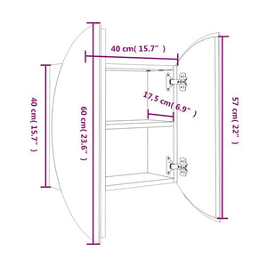 Badezimmerschrank mit Spiegel & LED, Weiß 40x40 cm