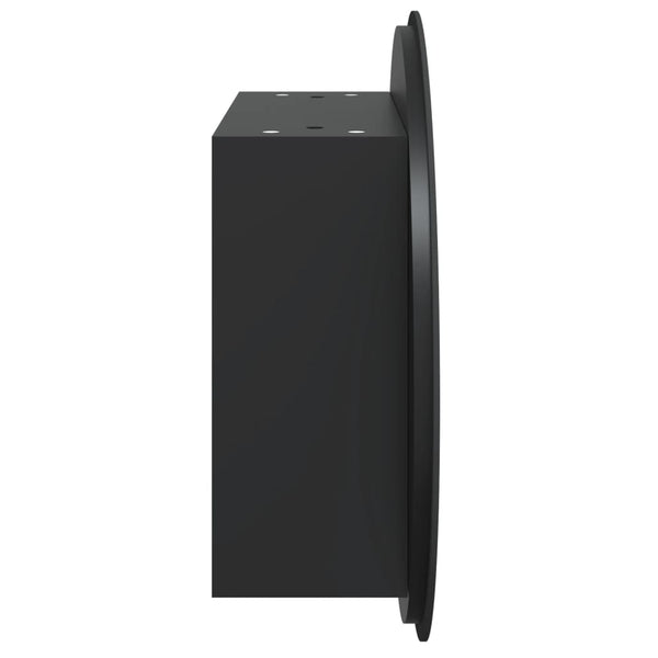Badezimmerschrank mit Spiegel & LED Schwarz 40cm