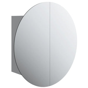Badezimmerschrank mit Spiegel & LED Grau 40x40 cm