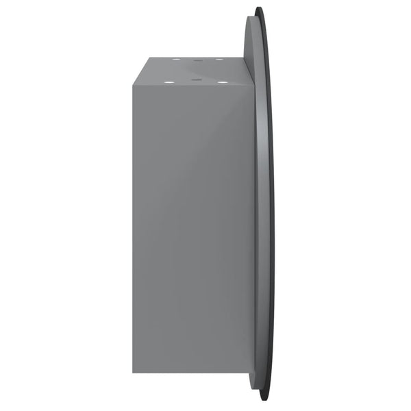 Badezimmerschrank mit Spiegel & LED Grau 40x40 cm