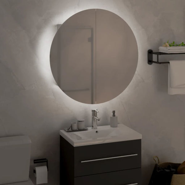 Badezimmerschrank mit Spiegel & LED Weiß 47cm
