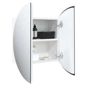 Badezimmerschrank mit Spiegel & LED Weiß 47cm
