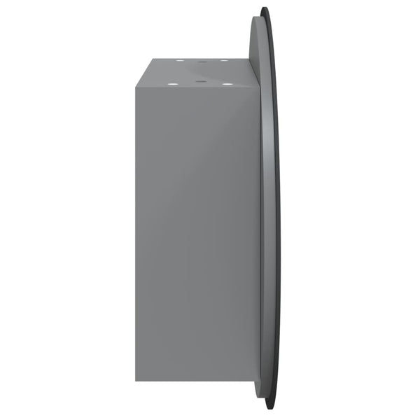 Badezimmerschrank Grau mit LED Spiegel 47cm