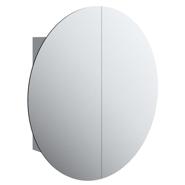 Badezimmerschrank mit Spiegel & LED Grau 54cm