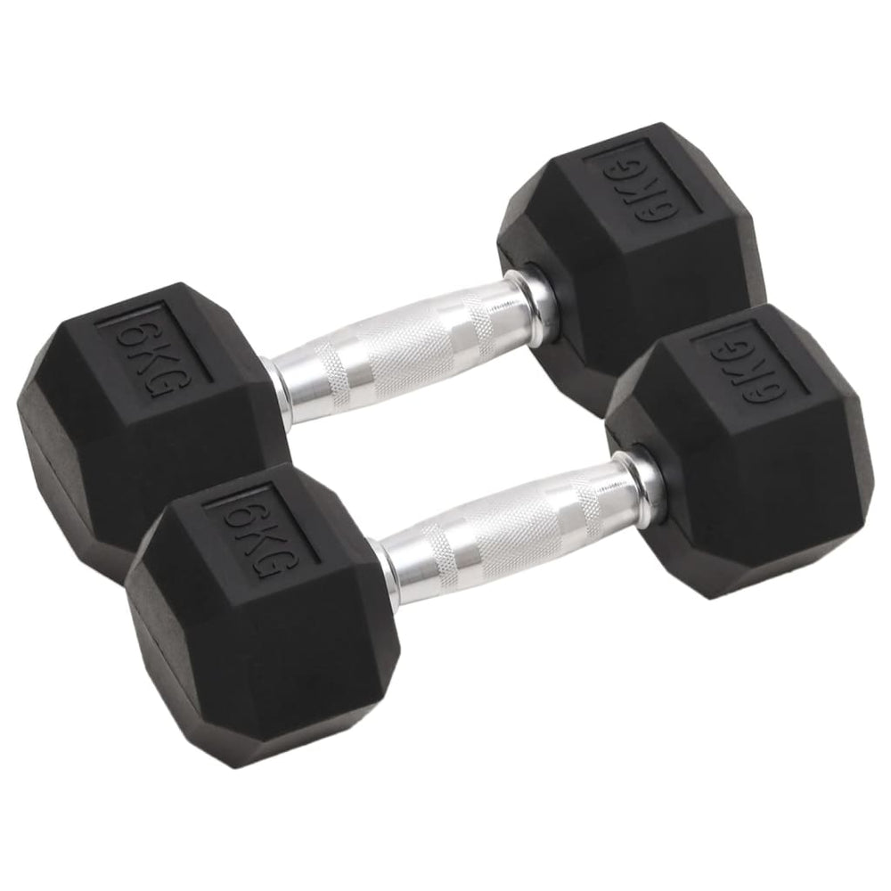 vidaXL Haltères courts 2 pcs. 12 kg au total Fonte