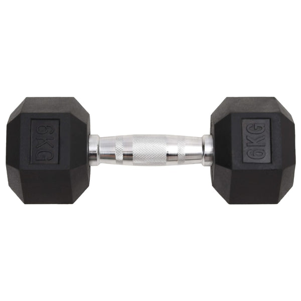 Kurzhantel-Set 12 kg Gusseisen mit Gummierung