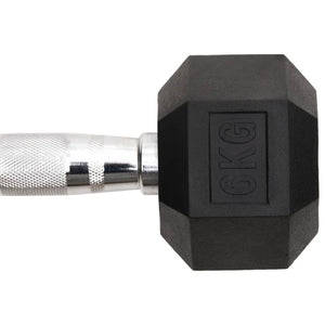 Kurzhantel-Set 12 kg Gusseisen mit Gummierung