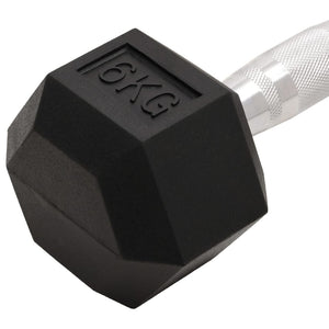 Kurzhantel-Set 12 kg Gusseisen mit Gummierung