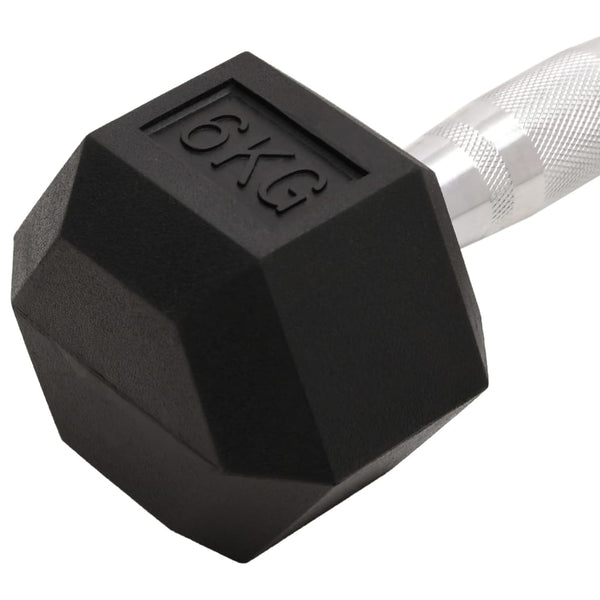 Kurzhantel-Set 12 kg Gusseisen mit Gummierung