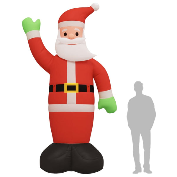 Aufblasbarer Weihnachtsmann mit LEDs 370 cm