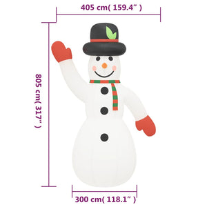 Aufblasbarer LED Schneemann 805 cm