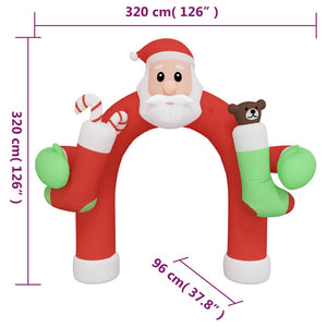 Aufblasbarer Weihnachtsbogen mit LEDs, 320cm