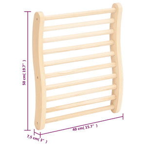 Sauna Rückenlehne S-Form Kiefernholz