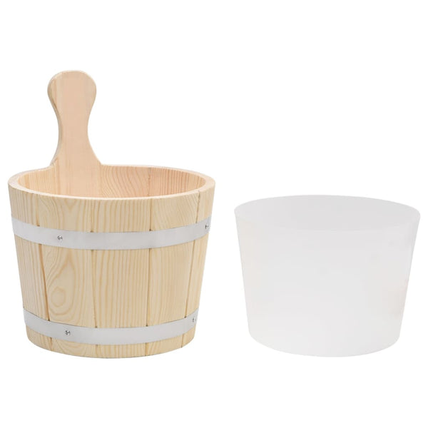 Saunakübel und Kelle Set Kiefernholz