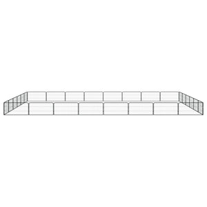 28-tlg. Hundelaufstall Schwarz 100x50cm Stahl Pulverbeschichtet