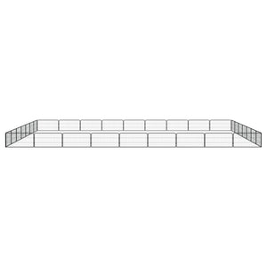 32-tlg. Hundelaufstall Schwarz 100x50cm Stahl Pulverbeschichtet