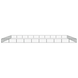 36-tlg. Hundelaufstall Schwarz 100x50cm Stahl Pulverbeschichtet
