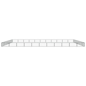 40-tlg. Hundelaufstall Schwarz 100x50cm Stahl Pulverbeschichtet