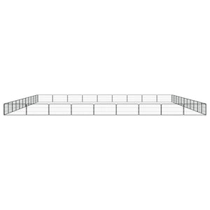 40-tlg. Hundelaufstall Schwarz 100x50cm Stahl Pulverbeschichtet