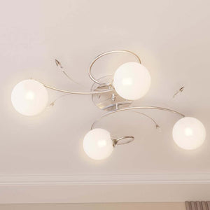Deckenleuchte mit Glasschirmen für G9 LED