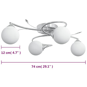 Deckenleuchte mit Glasschirmen für G9 LED