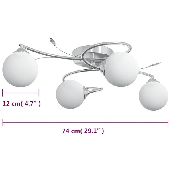 Deckenleuchte mit Glasschirmen für G9 LED