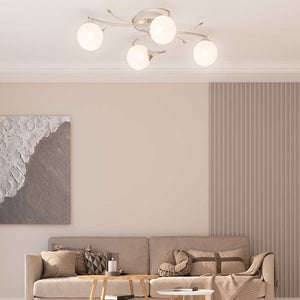 Deckenleuchte mit Glasschirmen für G9 LED