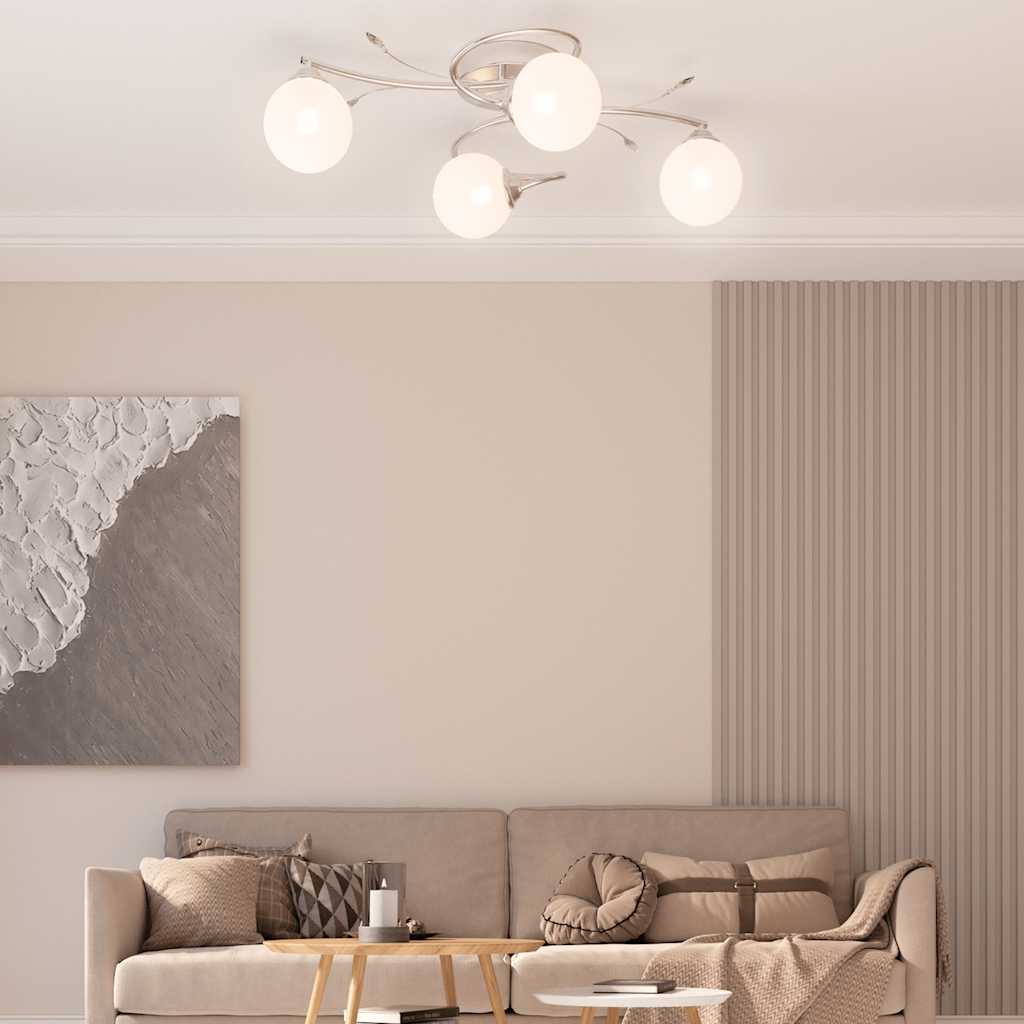 Deckenleuchte mit Glasschirmen für G9 LED