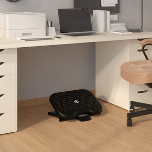 Fußstütze Schwarz, Ergonomisch & Verstellbar