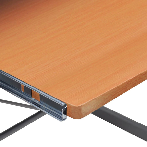 vidaXL Bureau d'angle informatique marron 132x112x99 cm bois d'ingénierie