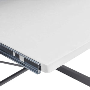 vidaXL Bureau d'ordinateur d'angle blanc 132x112x99 cm Bois d'ingénierie