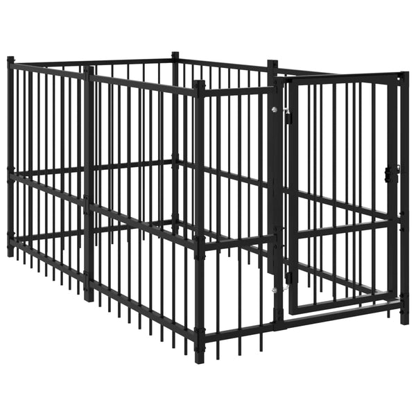 Hundezwinger Schwarz 193,5x97x100 cm Stahl