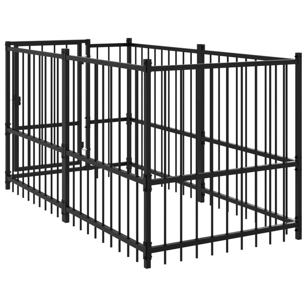 Hundezwinger Schwarz 193,5x97x100 cm Stahl