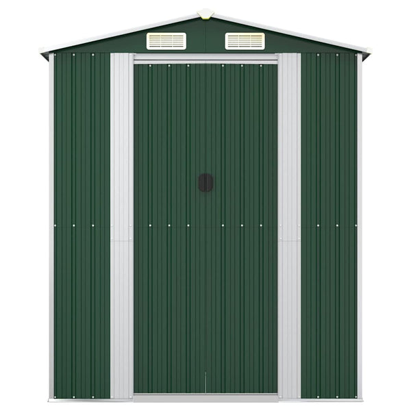 vidaXL Abri de jardin vert 192x108x223 cm Acier galvanisé