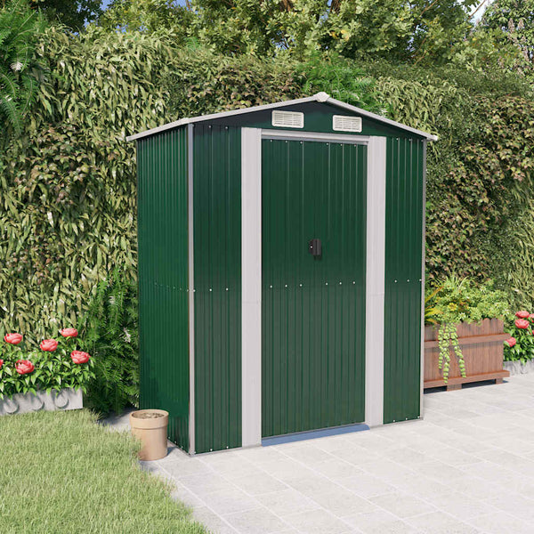 vidaXL Abri de jardin vert 192x108x223 cm Acier galvanisé