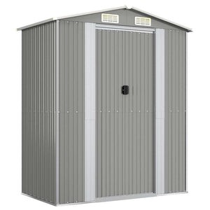 vidaXL Abri de jardin gris clair 192x108x223 cm Acier galvanisé