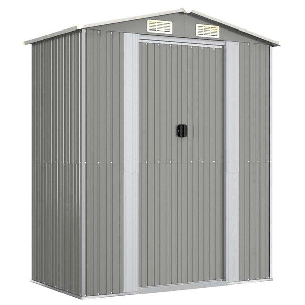 vidaXL Abri de jardin gris clair 192x108x223 cm Acier galvanisé