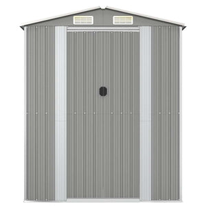 vidaXL Abri de jardin gris clair 192x108x223 cm Acier galvanisé