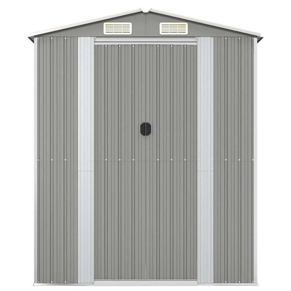 vidaXL Abri de jardin gris clair 192x108x223 cm Acier galvanisé