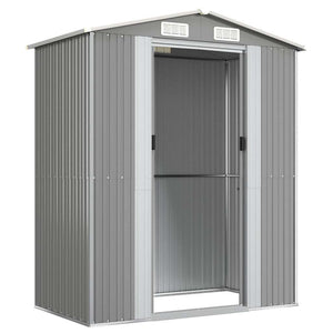 vidaXL Abri de jardin gris clair 192x108x223 cm Acier galvanisé
