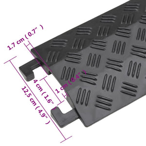 Kabelbrücken 2 Stk. 98,5 cm Schwarz