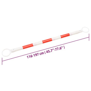 Teleskopstangen für Leitkegel 10 Stk. ABS 116-197 cm